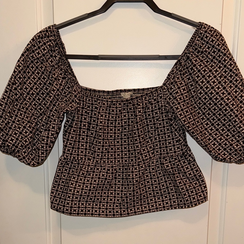 Elegant Brown and Tan Women's Top